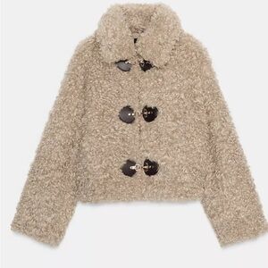 Zara Beige Textured Jacket